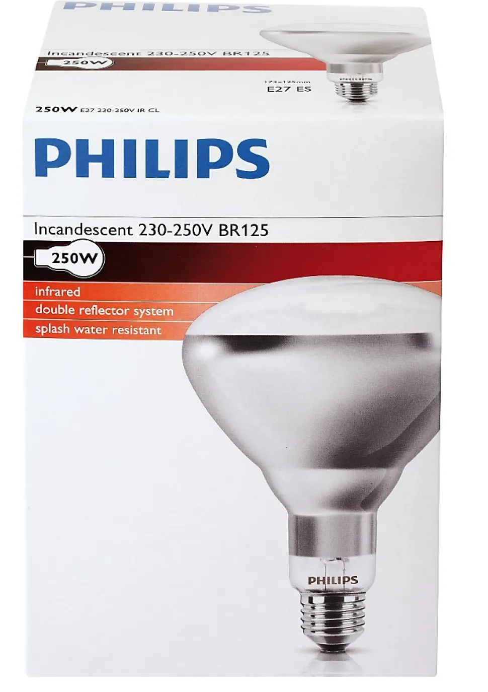 Ampoule PHILIPS IR à vis blanche 250W