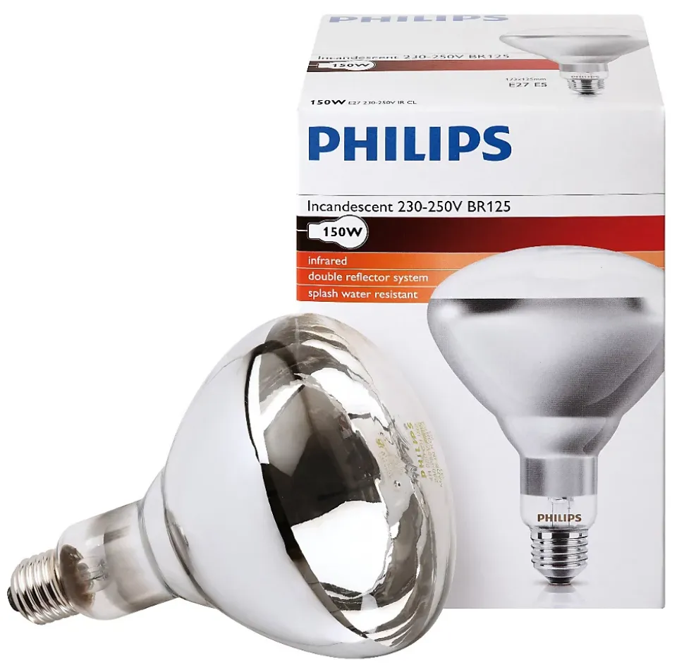 Ampoule PHILIPS IR à vis blanche 150W