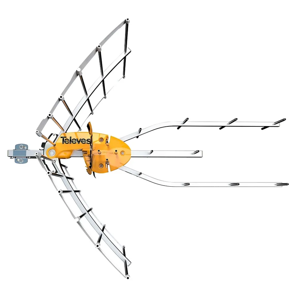 Antenne d'extérieur Televes Ellipse 148921 pour chaînes TNT gain 40 dB alimentation sous 24V