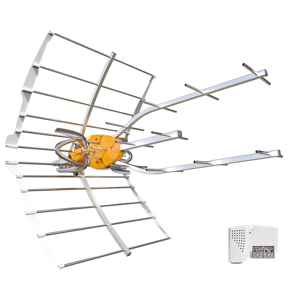 Antenne d'extérieur Televes Ellipse 148921 pour chaînes TNT gain 40 dB alimentation sous 24V