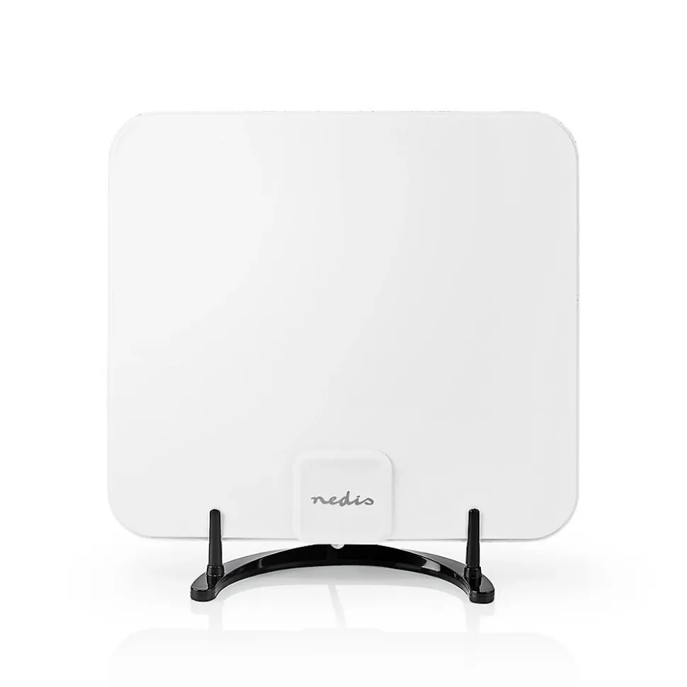 Antenne HDTV d'Intérieur 0 - 25 km Gain de 30 dB FMVHFUHF Blanche NEDIS