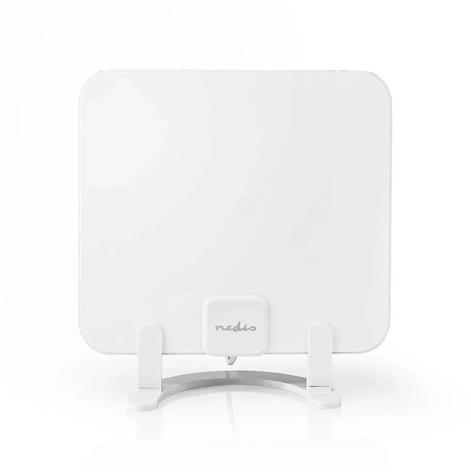 Antenne HDTV d'Intérieur 0 - 25 km Gain de 30 dB FMVHFUHF Blanche NEDIS