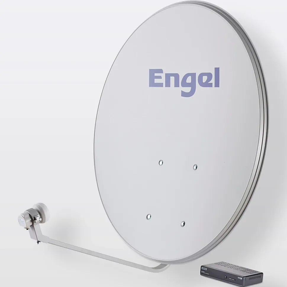 Antenne satellite tête universelle double - 1 sortie ø 80 cm + récepteur FTA