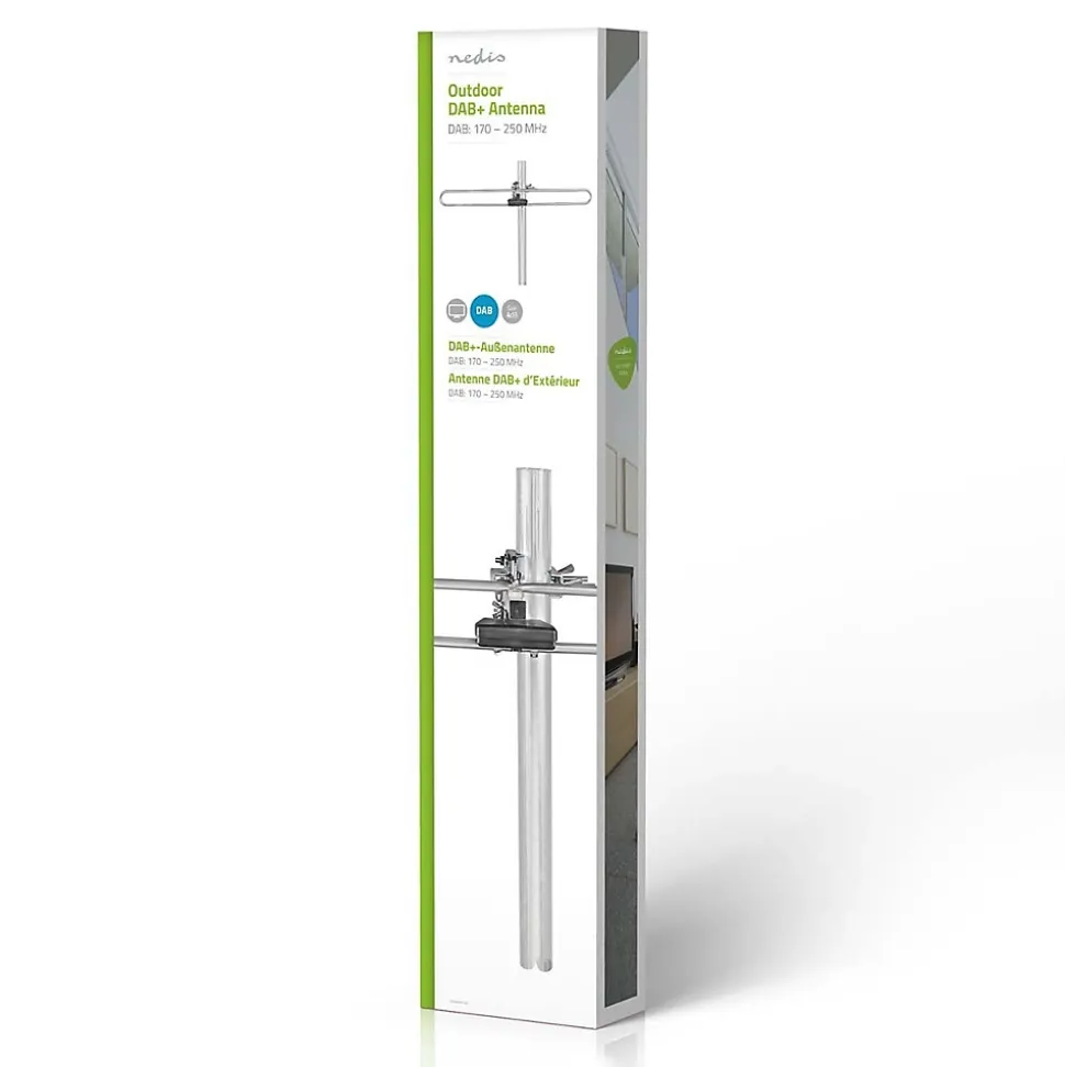 Antenne TNT DAB d'Extérieur Gain Max. de 4 dB DAB : 170 - 250 MHz NEDIS