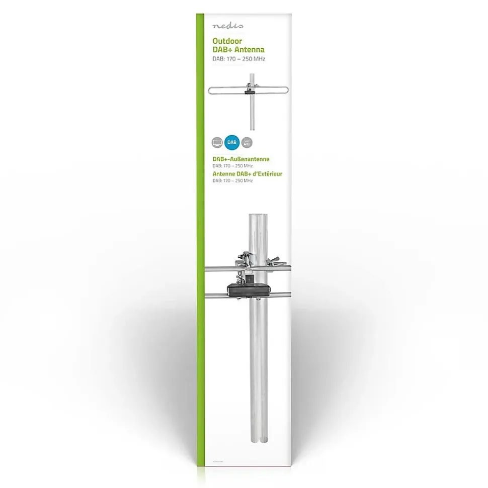 Antenne TNT DAB d'Extérieur Gain Max. de 4 dB DAB : 170 - 250 MHz NEDIS