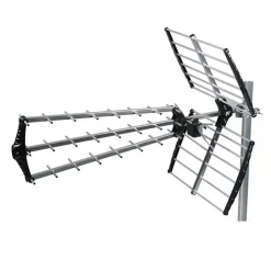 Antenne TNT Trinappe Gain 18dB + Amplificateur tnt 4 Sorties HDSAT