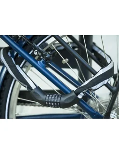 Antivol à combinaison Biker, 5 chiffres, chaîne acier, moto, 0.9m, noir - THIRARD