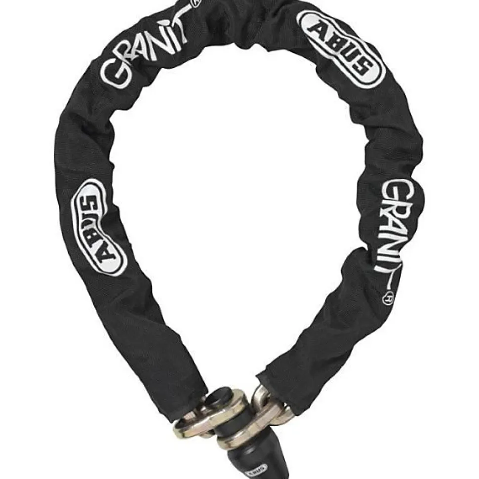 Antivol de chaîne monobloc - ABUS - 1480/180 - Maillons 14 mm - Gainage tissu - Verrouillage direct - Cylindre Xplus - 2 clés