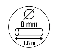 Antivol pour vélo Smith & Locke Noir 1800 x 90mm, lot de 3