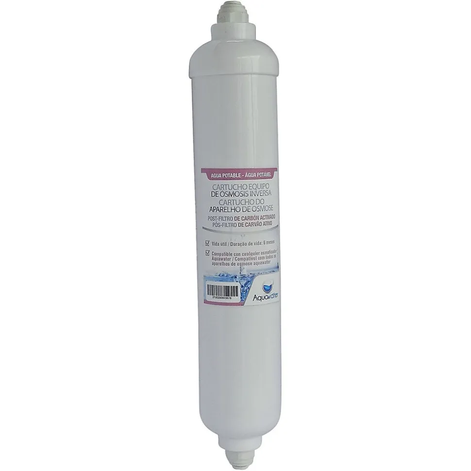 Aquawater - Cartouche Post-Filtre Osmoseur - Anti goût et anti odeurs - 6 mois