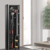 Armoire à 3 Fusils 4 Pistolets en Acier Coffre-Fort pour Armes à Feu 2 Façons de Verrouillage Mot de Passe et 2 Clés