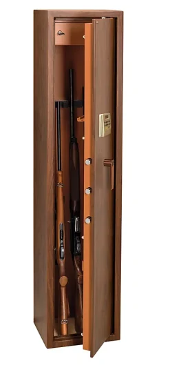 Armoire à fusils à code aspect bois TLE/5, capacité 5 fusils - TECHNOSAFE