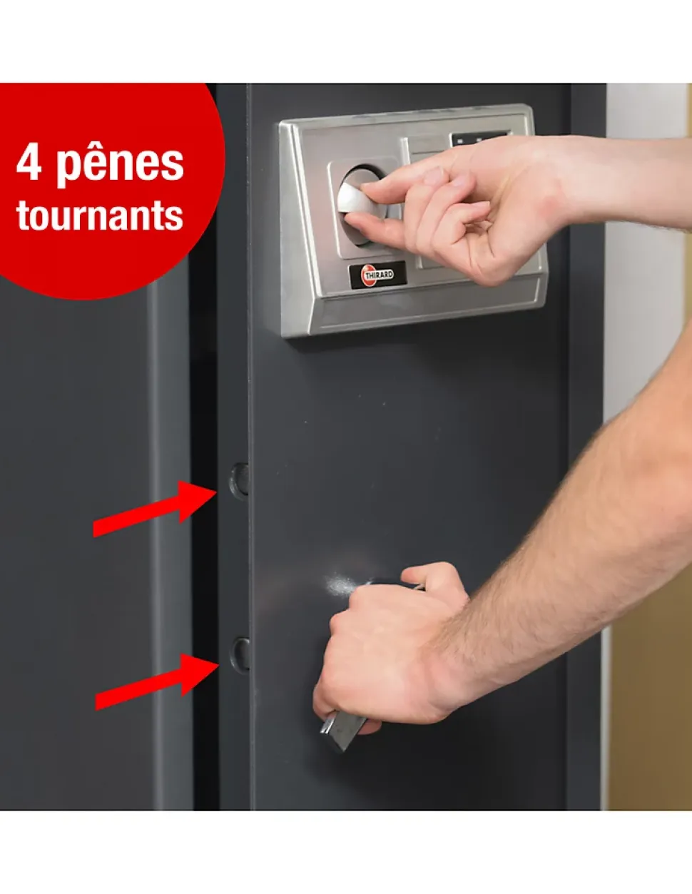 Armoire à fusils Monteria, fermeture électronique à code, 4 pênes, capacité de 5 fusils - THIRARD