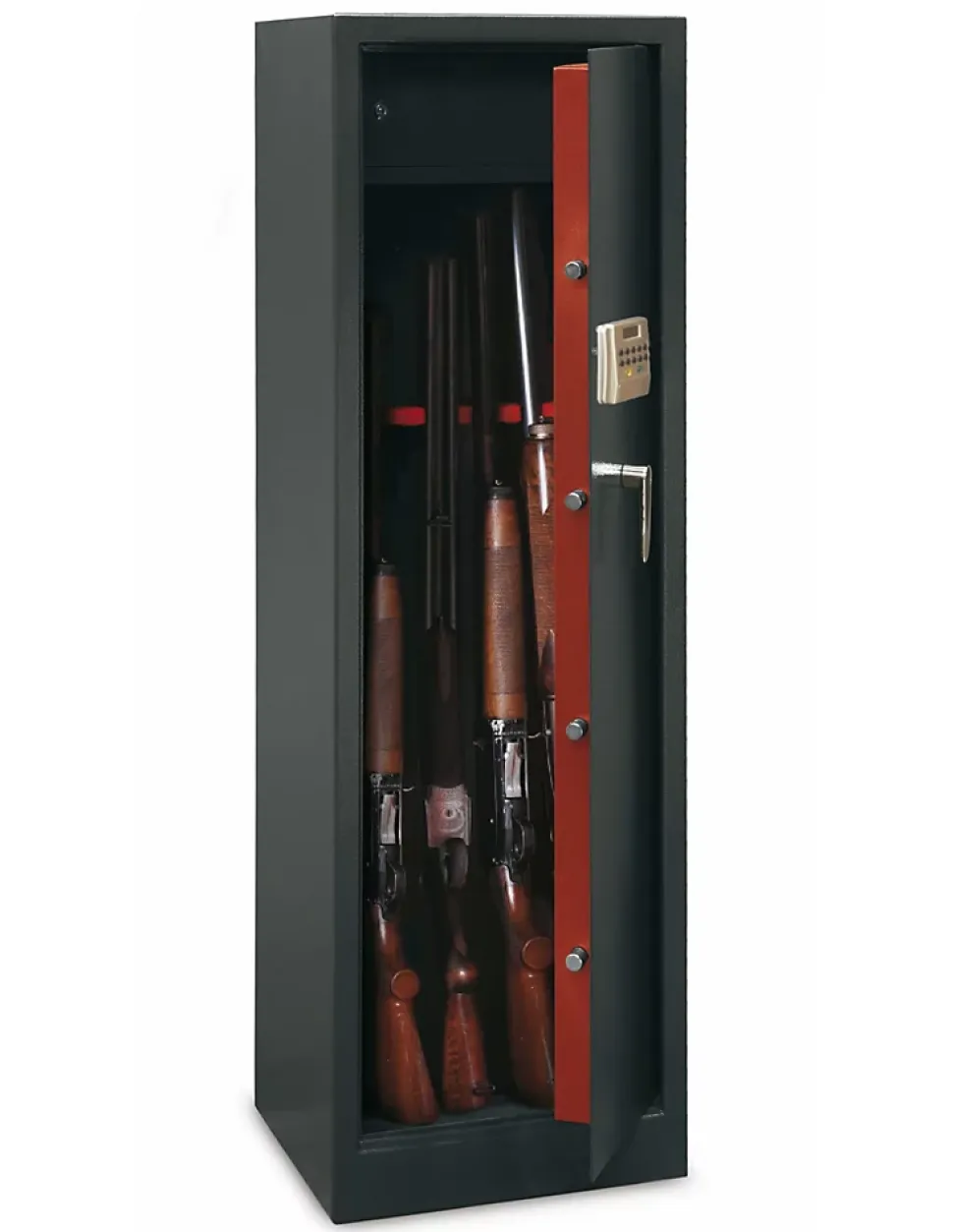 Armoire à fusils Monteria, fermeture électronique à code, 4 pênes, capacité de 10 fusils - THIRARD