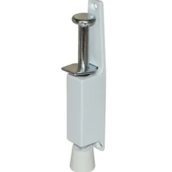 Arrêt de porte Diall en acier et plastique à visser coloris blanc l.25 x H.130 mm
