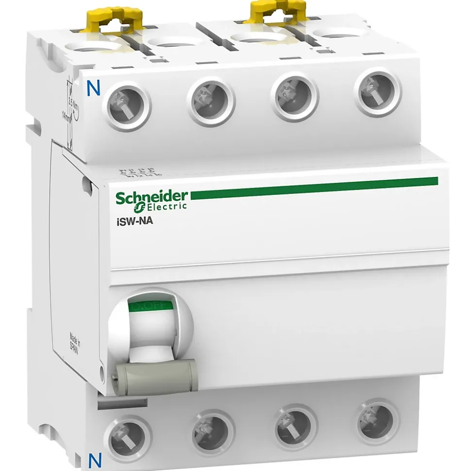 A9s70763 Schneider - Interrupteur Sectionneur Triphasé + Neutre à Déclenchement 3p+n 63a - Acti9 Isw Na