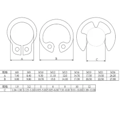 Assortiment de 1000 Circlips en acier carbone noir Diall