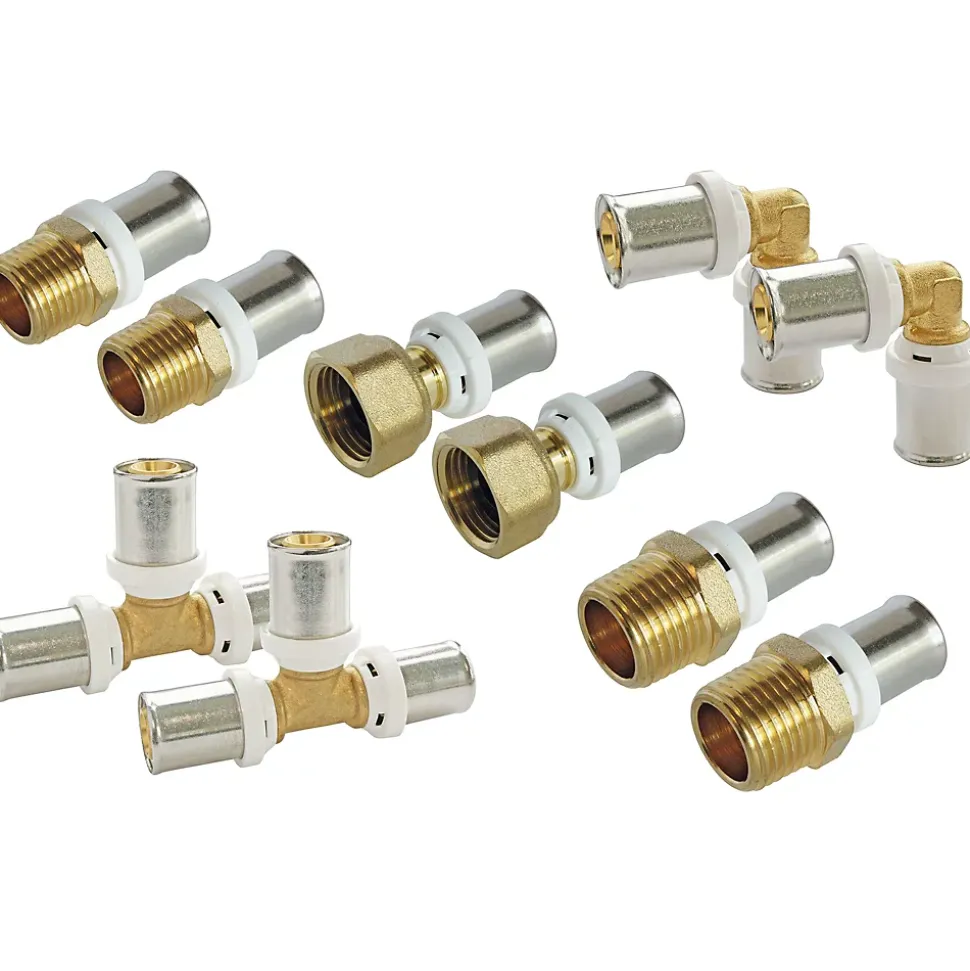 Assortiment raccord droit à sertir tube multicouche Ø16 mm Somatherm for you 10 pièces