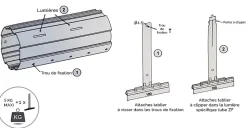 ATTACHE TABLIER A CLIPPER (Lame 8 : LG 175) OCTO