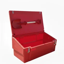 Bac à sable incendie/ à sel de déneigement 100l + grenouillères + pelle
