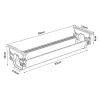 Bac de gestion de câbles Skegness plastique 55 x 18 x 12 cm blanc pro.tec