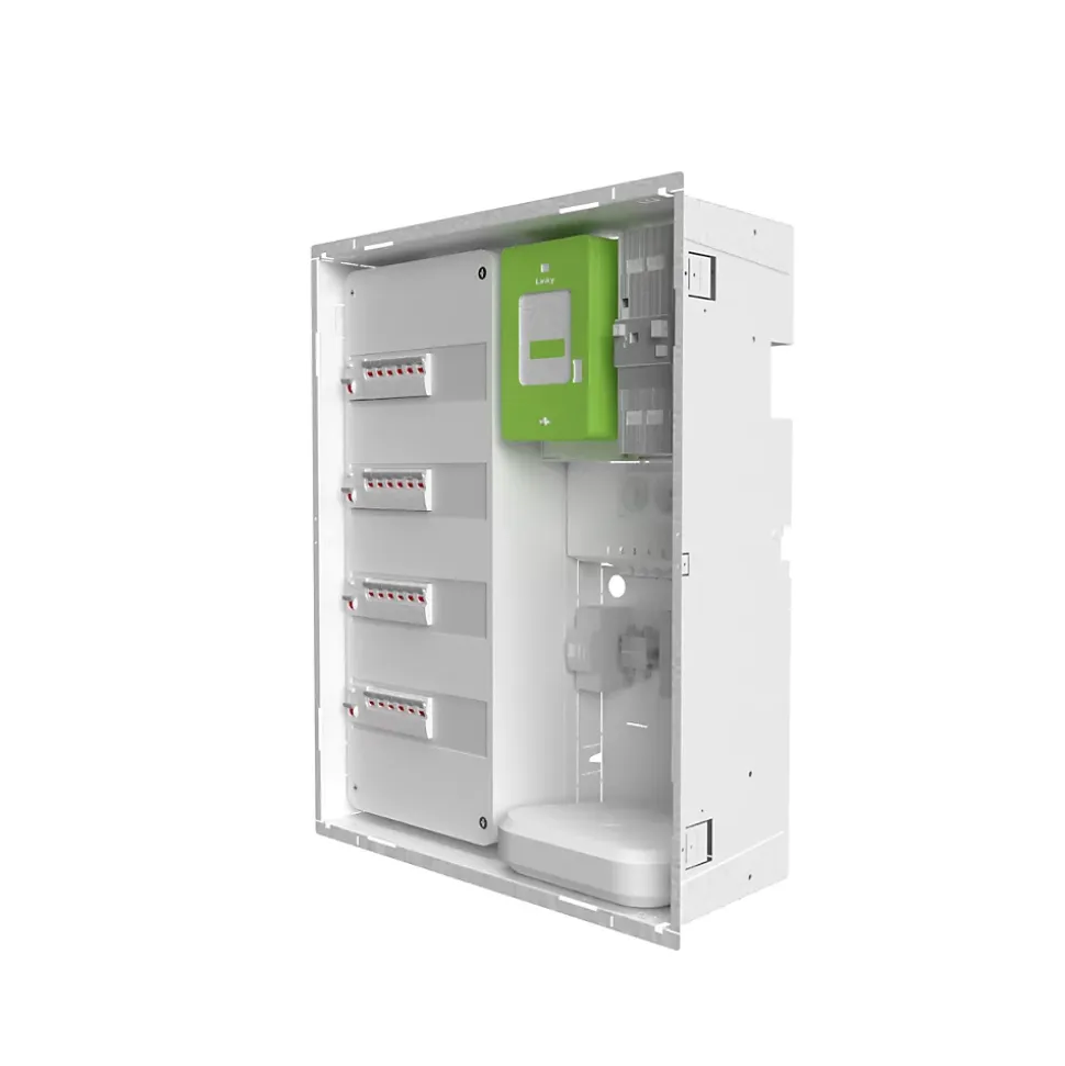 Bac d'encastrement pour GTL en acier blanc ATOLE - 2 Travées 13 modules - H. 660 mm