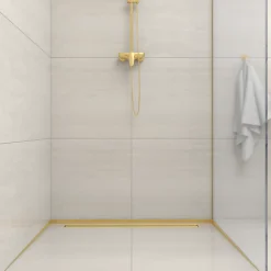 Balneo Barre de pente de sol droite pour receveur 170 cm doré INOX Acier inoxydable