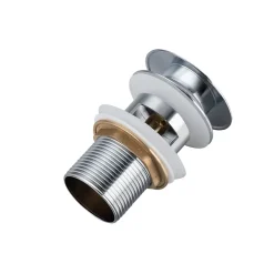 Balneo Bonde clic-clac avec trop-plein, pour lavabo, finition chrome, laiton