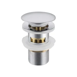 Balneo Bonde clic-clac avec trop-plein avec filtre à déchets, pour lavabo, finition chrome, laiton