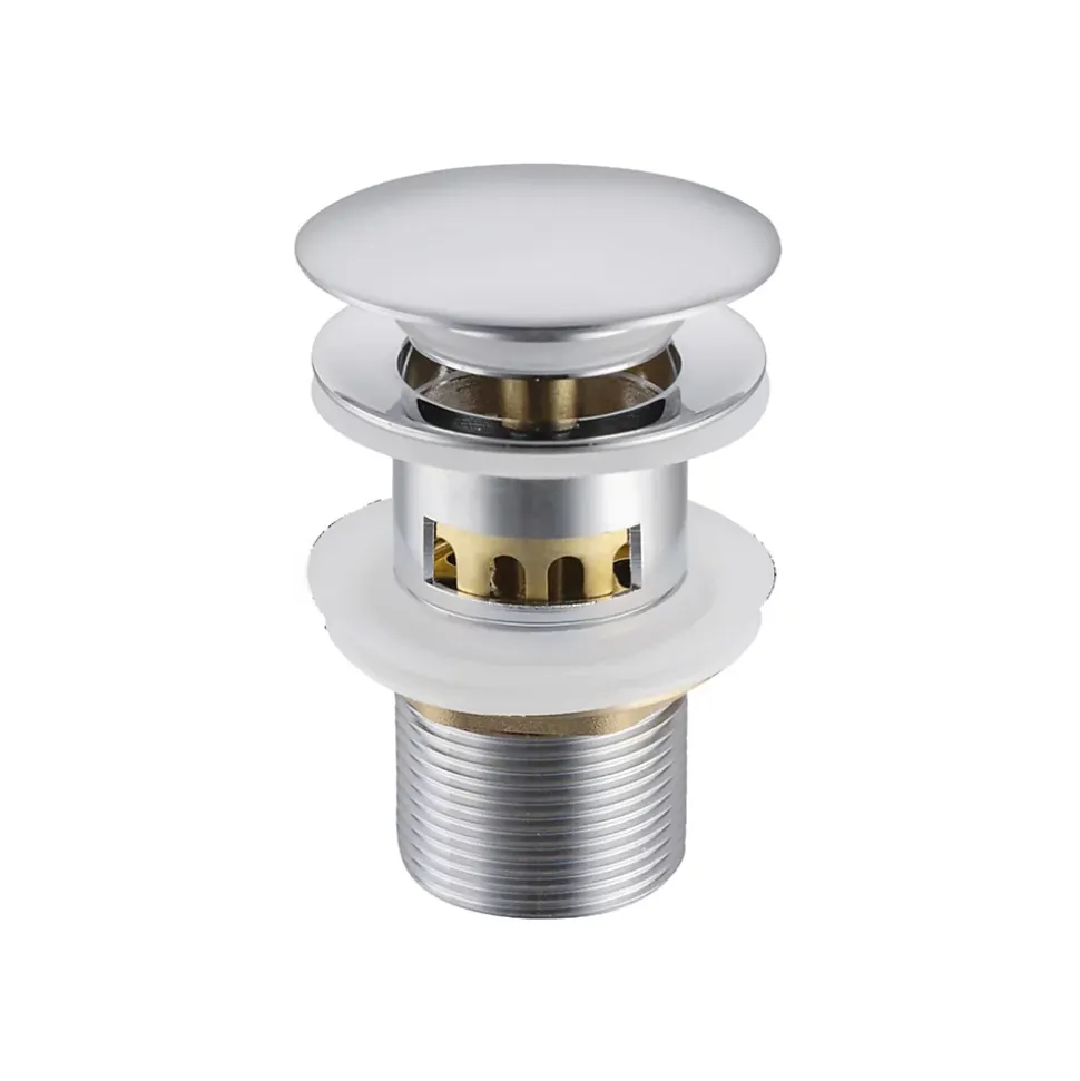 Balneo Bonde clic-clac avec trop-plein avec filtre à déchets, pour lavabo, finition chrome, laiton