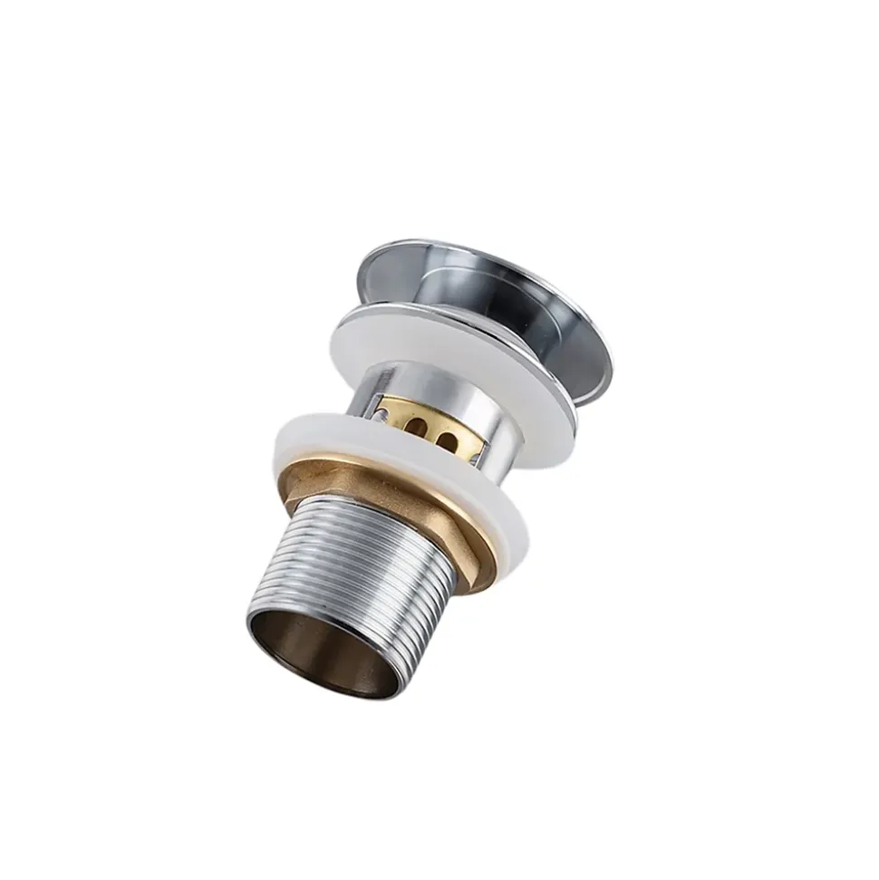 Balneo Bonde clic-clac avec trop-plein avec filtre à déchets, pour lavabo, finition chrome, laiton
