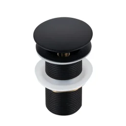 Balneo Bonde clic-clac sans trop-plein, pour lavabo, finition noir, laiton