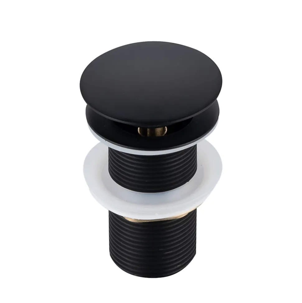 Balneo Bonde clic-clac sans trop-plein, pour lavabo, finition noir, laiton