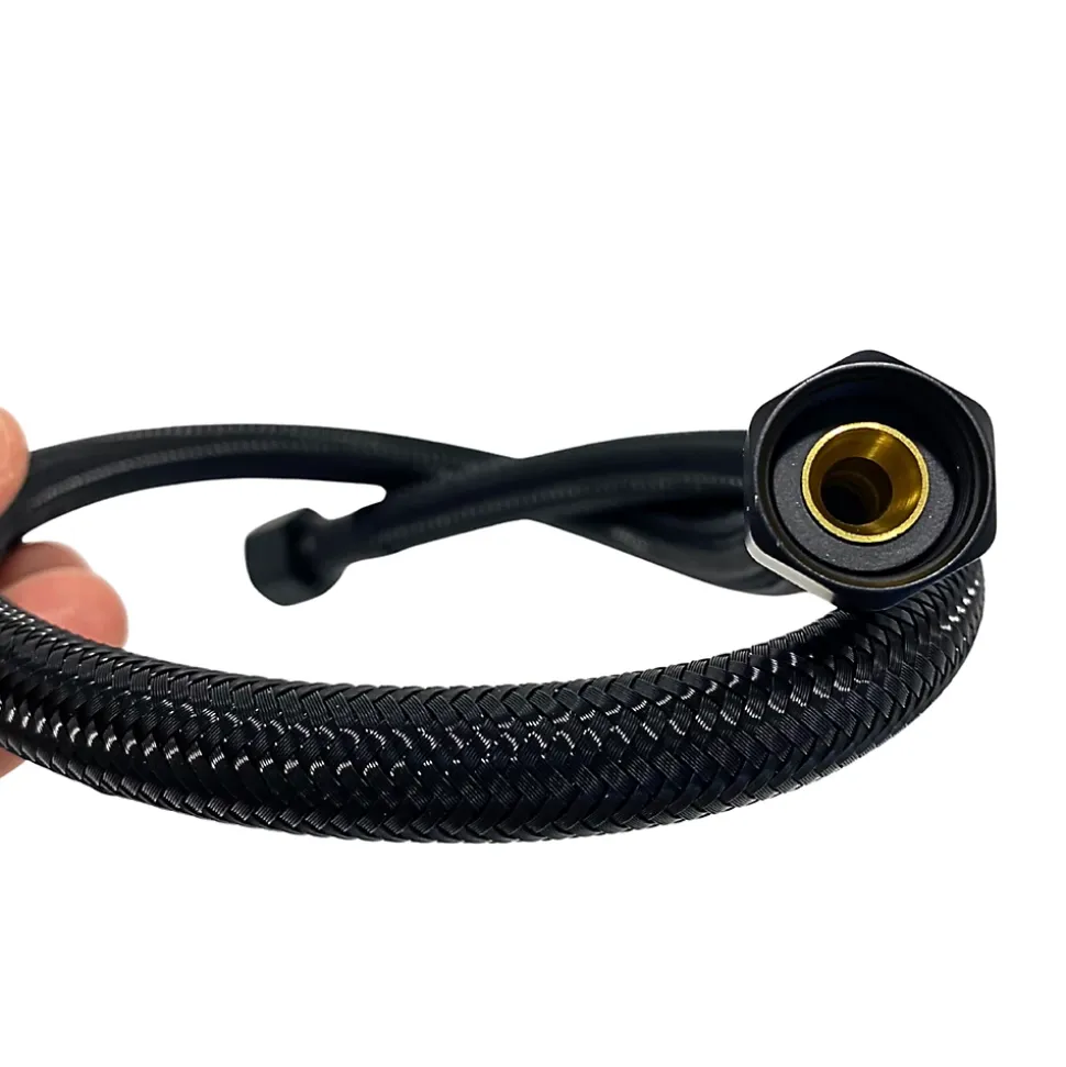 Balneo Flexible d'alimentation 3/8" x 3/8" 40 cm noir tuyau PEX avec tresse