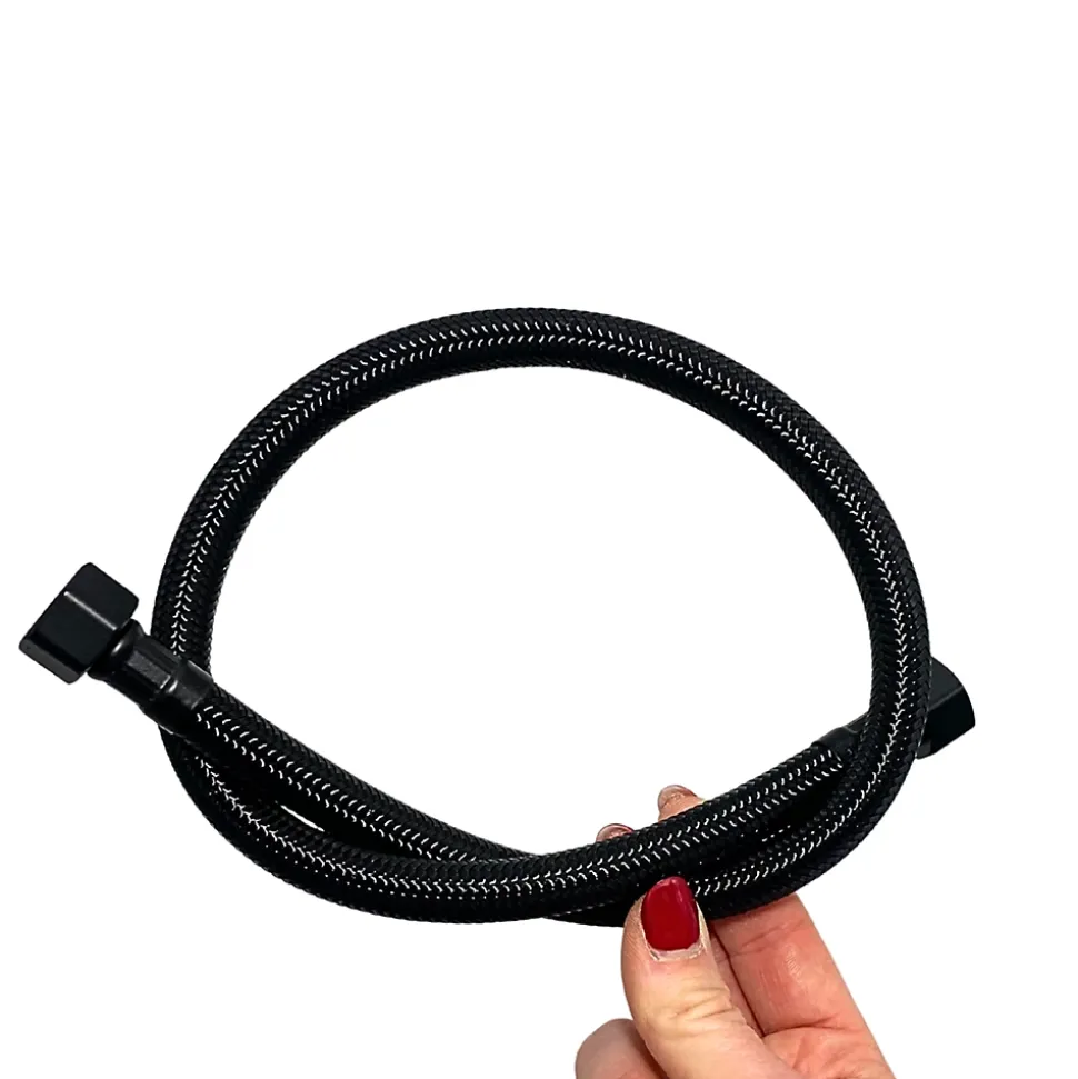 Balneo Flexible d'alimentation 3/8" x 3/8" 40 cm noir tuyau PEX avec tresse
