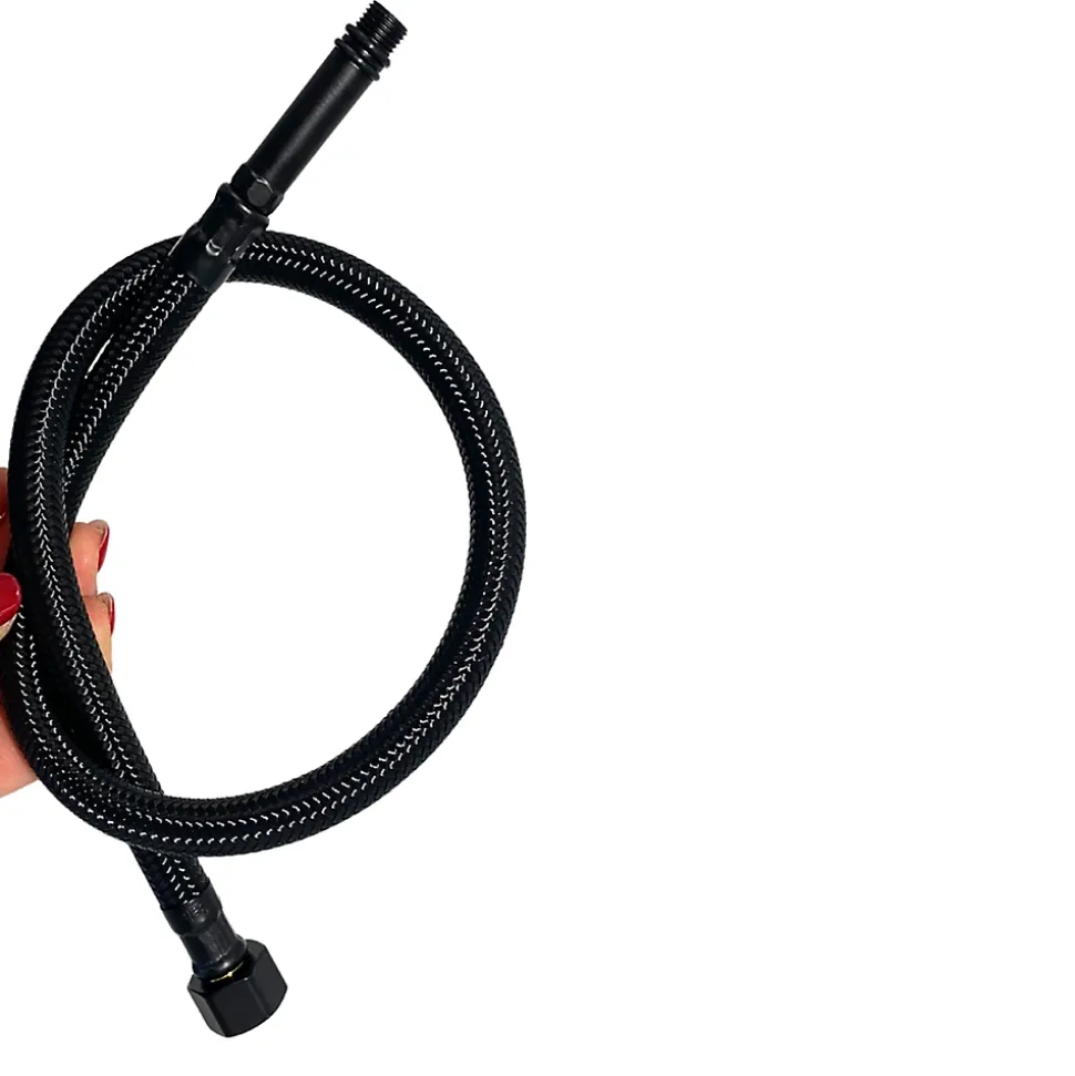 Balneo Flexible de raccordement pour robinet 3/8" x M10 40 cm tuyau PEX noir durable