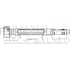 Balneo Flexible de raccordement pour robinet 3/8 x M10 50 cm tuyau PEX gris durable