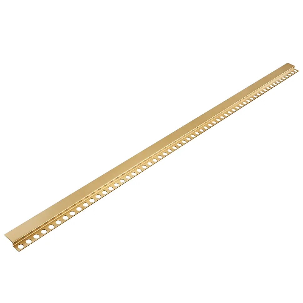 Balneo Profilé de douche frontale, au sol 130 cm, acier inoxydable, finition gold, Pente de 1,5%
