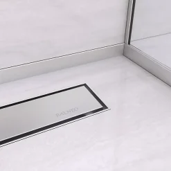 Balneo Profilé murale inclinée à gauche pour douche 120cm, acier inoxydable, finition inox, Pente de 1,5%