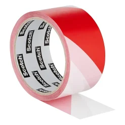 Bande de marquage Scotch blanc et rouge, 50 mm x 33 m x 0,15 mm