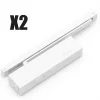 Bandeau Ferme portes double à force réglable 1 à 3 tirant gauche blanc Ensemble 2 Vantaux