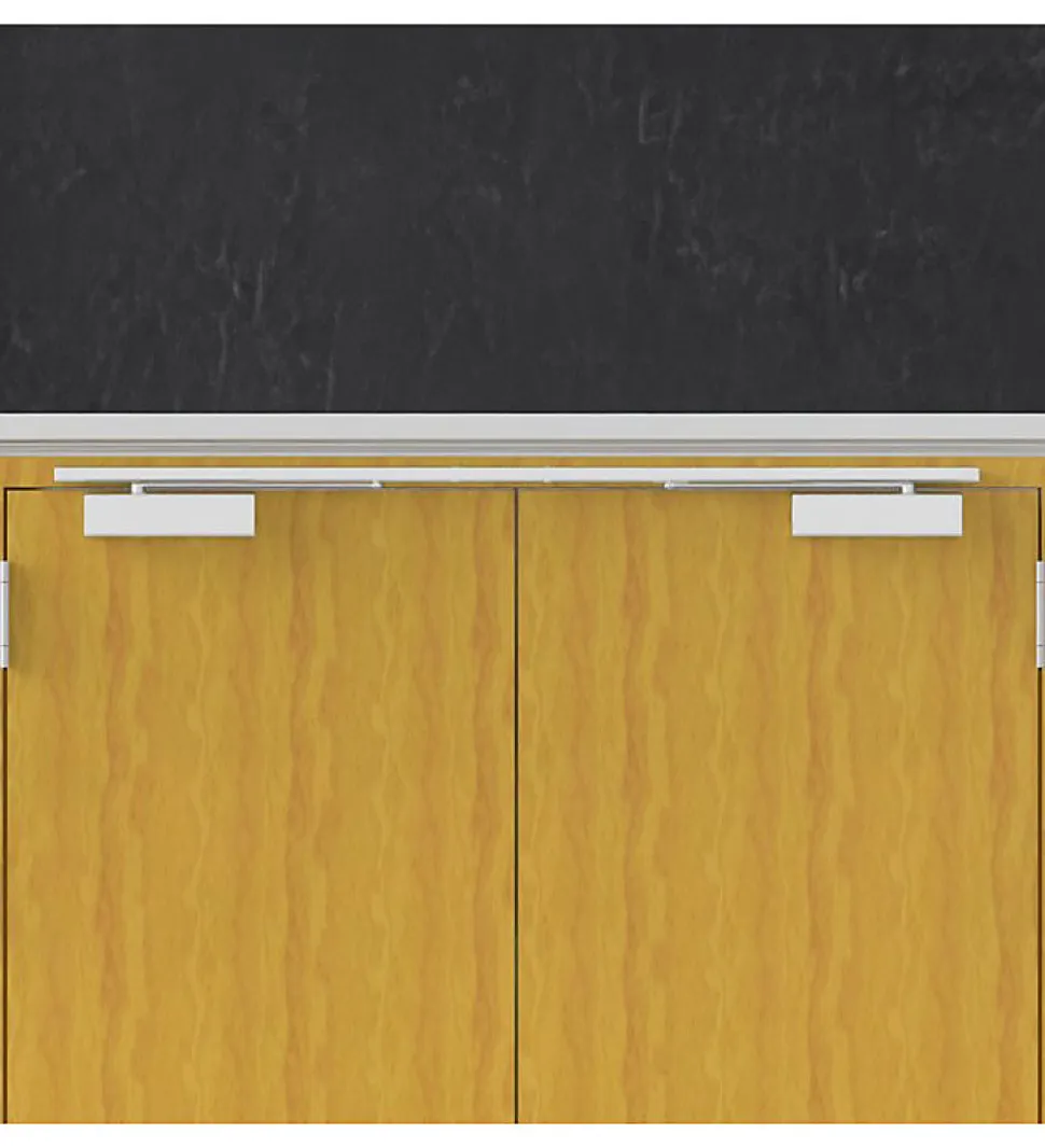 Bandeau Ferme portes double à force réglable 1 à 3 tirant gauche blanc Ensemble 2 Vantaux