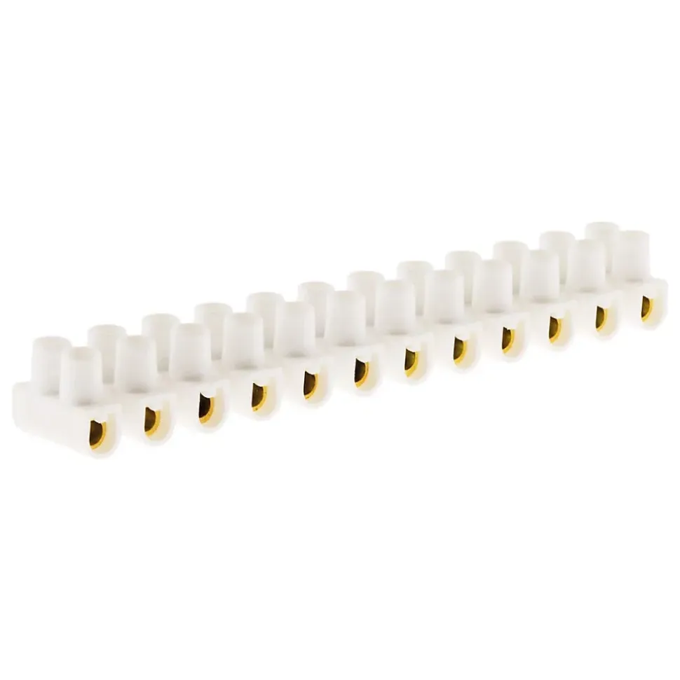 Barrette 12 plots section 4mm² - Blanc - Zenitech