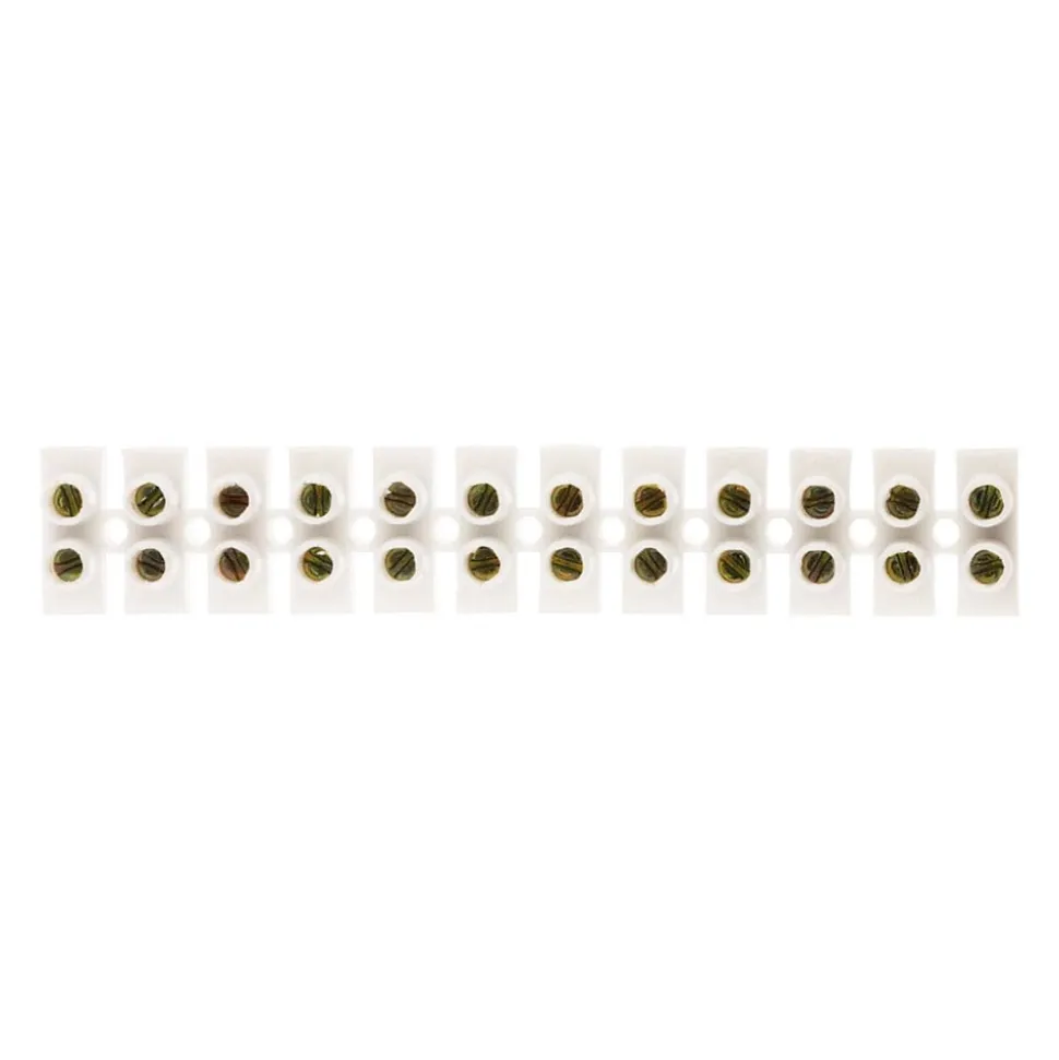Barrette 12 plots section 4mm² - Blanc - Zenitech