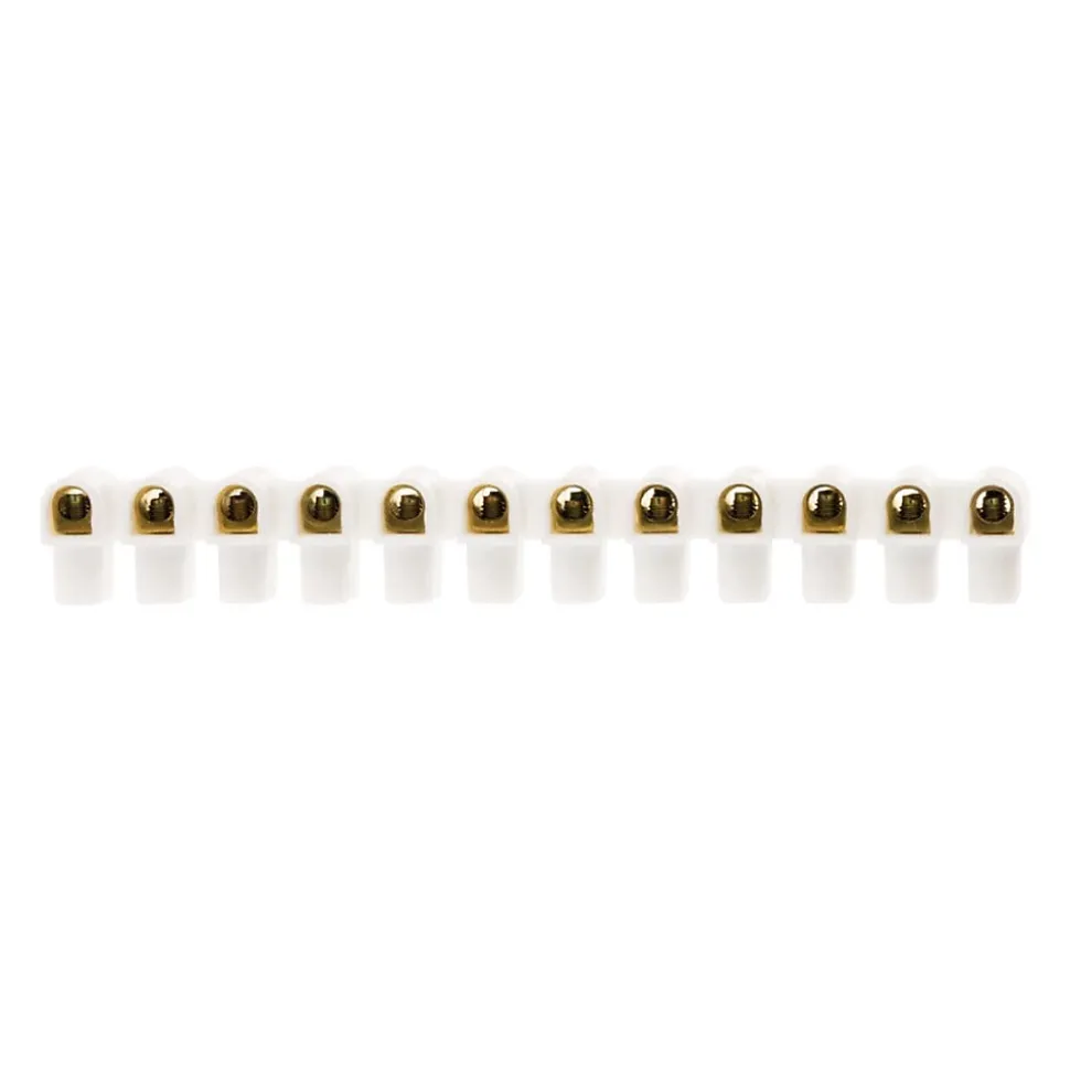 Barrette 12 plots section 4mm² - Blanc - Zenitech