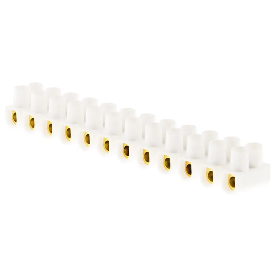 Barrette 12 plots section 4mm² - Blanc - Zenitech