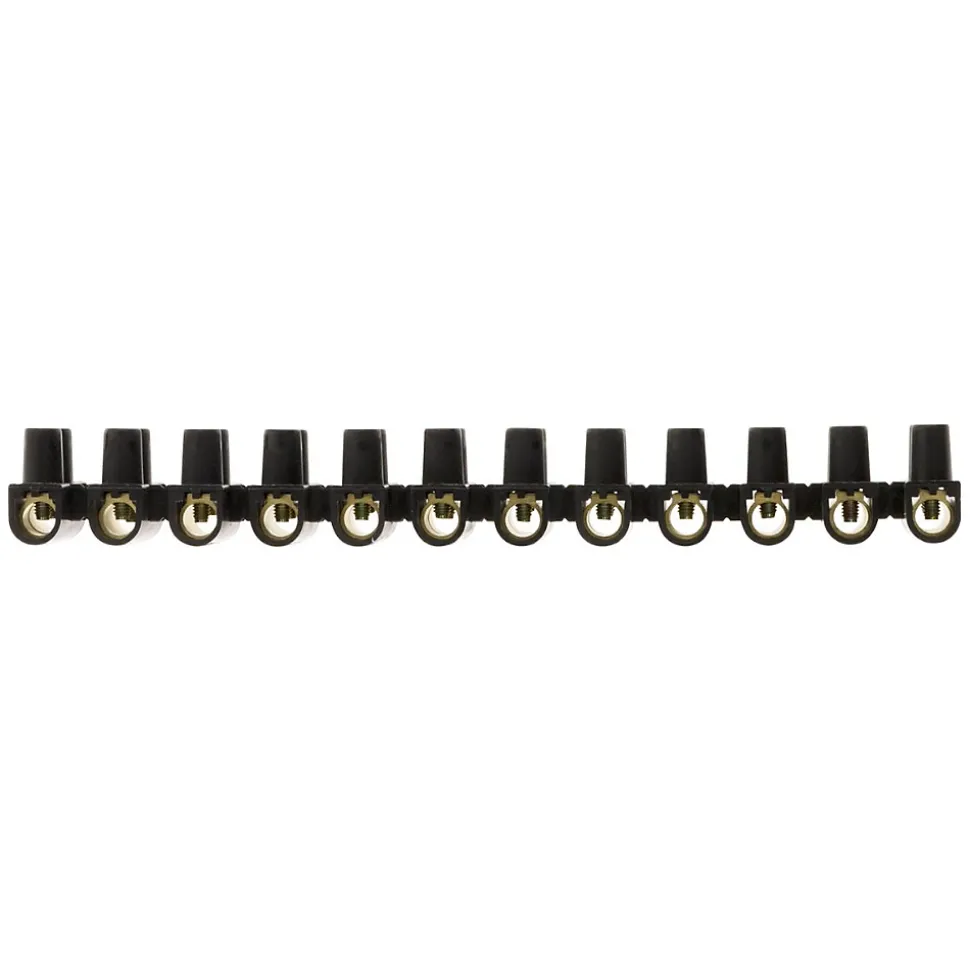 Barrette 12 plots section 25mm² - Noir - Zenitech