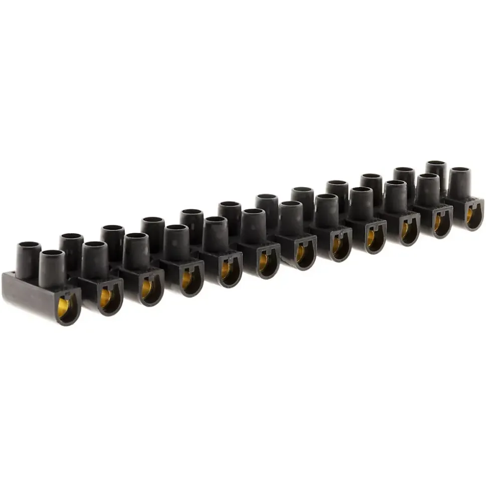Barrette 12 plots section 25mm² - Noir - Zenitech