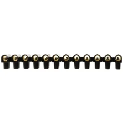 Barrette 12 plots section 25mm² - Noir - Zenitech