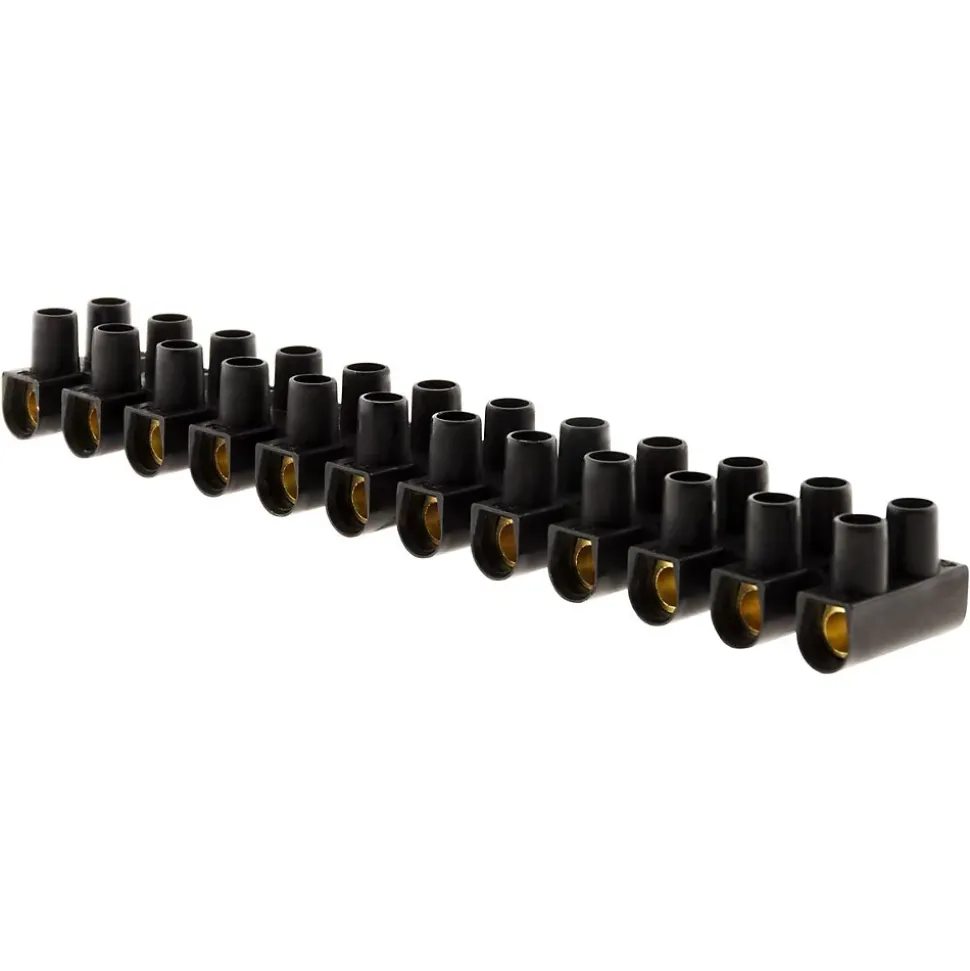 Barrette 12 plots section 25mm² - Noir - Zenitech